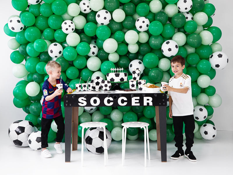 Vienreizējās papīra glāzes ar futbola tematiku, 260ml, 6gb