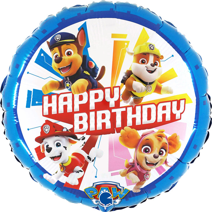 Folija balons "Paw Patrol- Happy Birthday" 46 cm