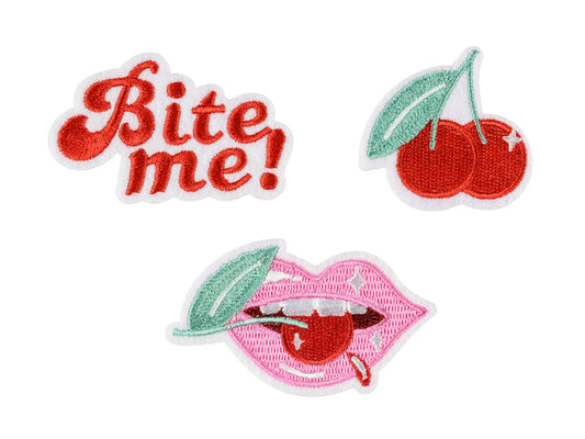 Gludināmi uzšuvumi “Bite me” (3 gab., mix)