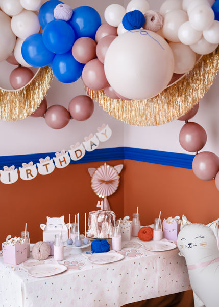 "Kaķīšu ballīte" pinterestīgs ballīšu komplekts (49 produkti)