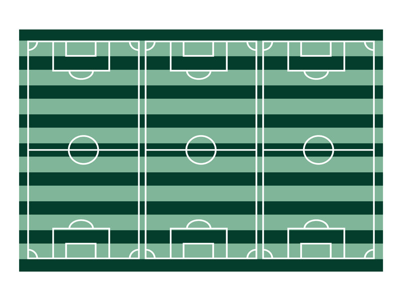Futbola laukuma galdauts, 120 × 180 cm – zaļš ballītes galdauts futbolam
