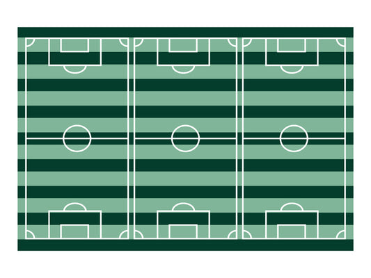 Futbola laukuma galdauts, 120 × 180 cm – zaļš ballītes galdauts futbolam