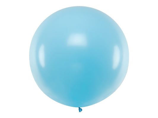 Apaļš balons, 1m, "Pastel Light Blue" krāsa