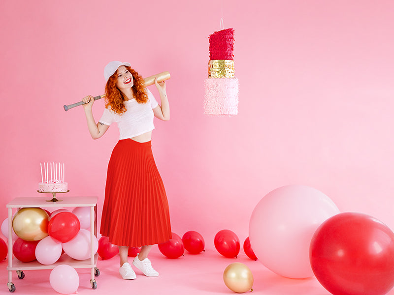Apaļš balons, 1m, "Pastel Red" krāsa