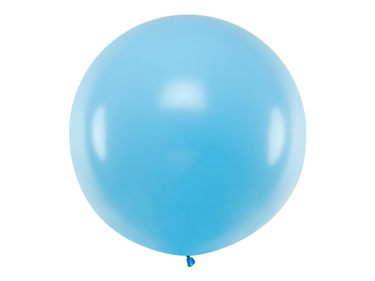 Apaļš balons, 1m, "Pastel Sky-Blue" krāsa