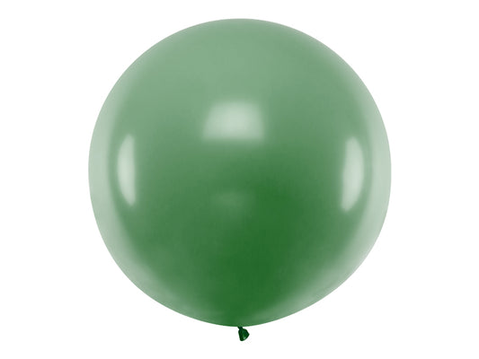 Apaļš balons, 1m, Pastels Tumši Zaļš