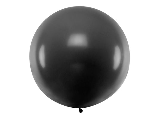 Apaļš balons, 1m, "Pastel Black" krāsa