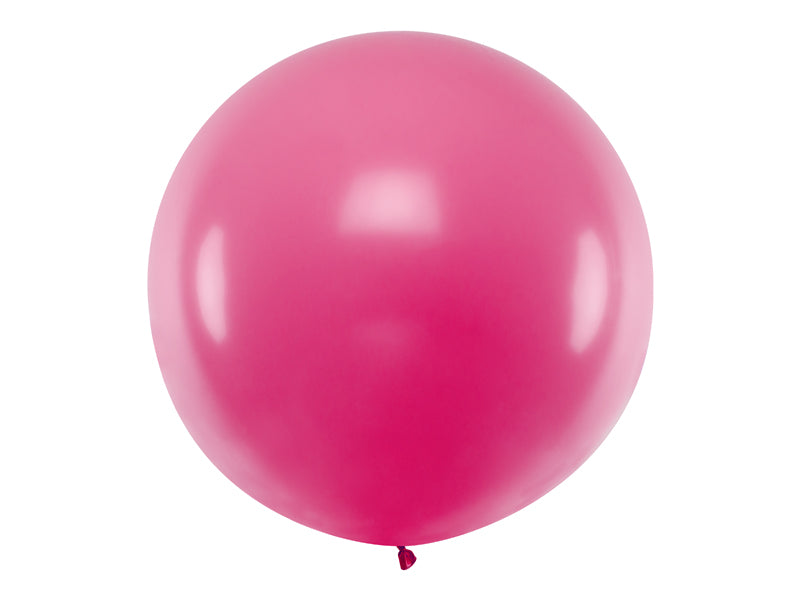 Apaļš balons, 1m, Pastel Fuksija