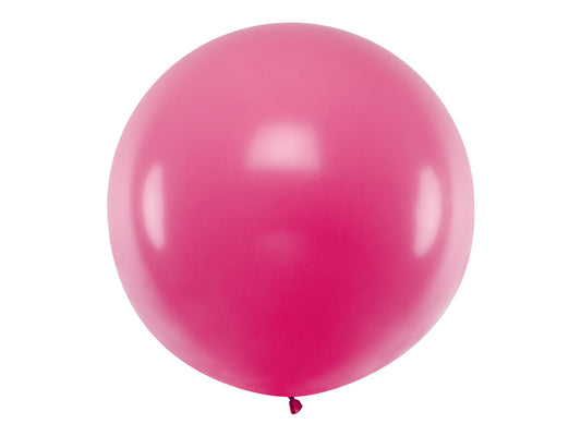 Apaļš balons, 1m, Pastel Fuksija