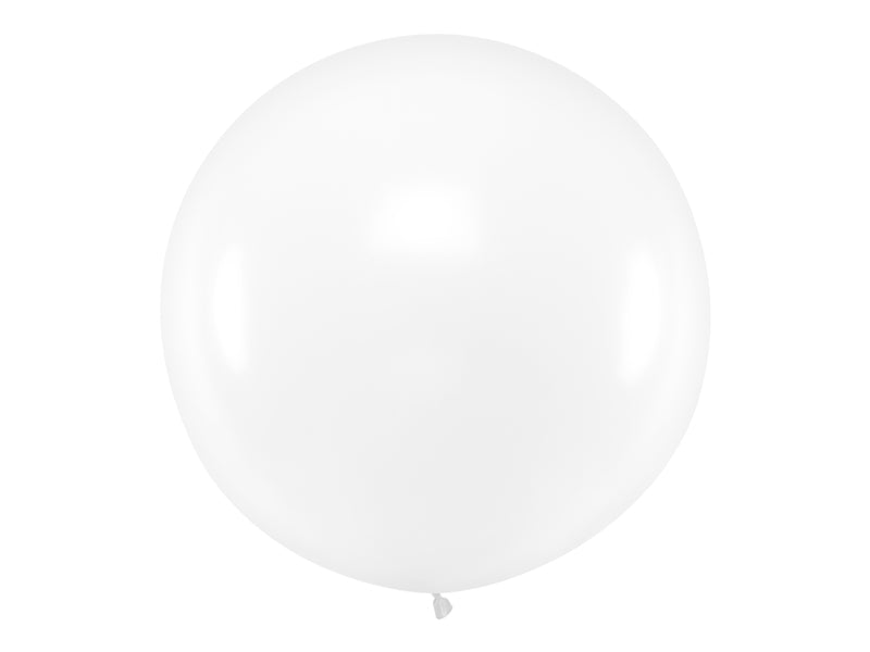 Apaļš balons 1 m, "Pastel Clear"- CAURSPĪDĪGS
