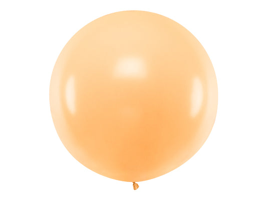Apaļš balons, 1m, "Pastel Light Peach" krāsa