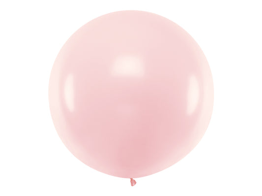 Apaļš balons, 1m, "Pastel Pale Pink" krāsa
