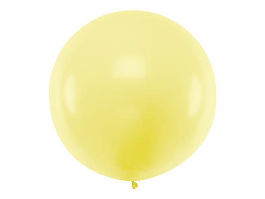 Apaļš balons, 1m, "Pastel Light Yellow" krāsa