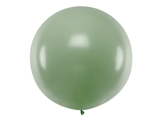 Apaļš balons, 1m, Pastel Rozmary Green