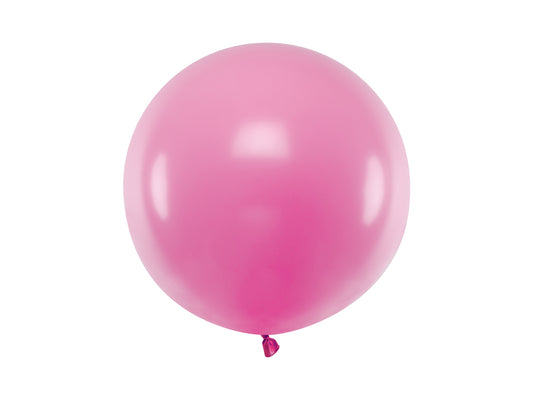 Apaļš balons, 60 cm, Pastels fuksijas