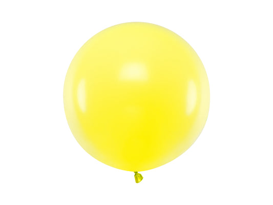 Apaļš balons, 60 cm, Pastels citrona miziņa