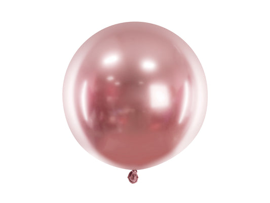 Apaļš balons, 60 cm, rozā zelts