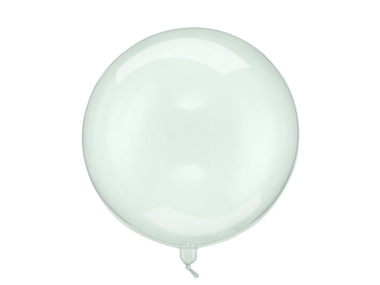 Folijas balons sfēras formā, caurspīdīgi zaļš. Diametrs apm. 40 cm (16 collas)