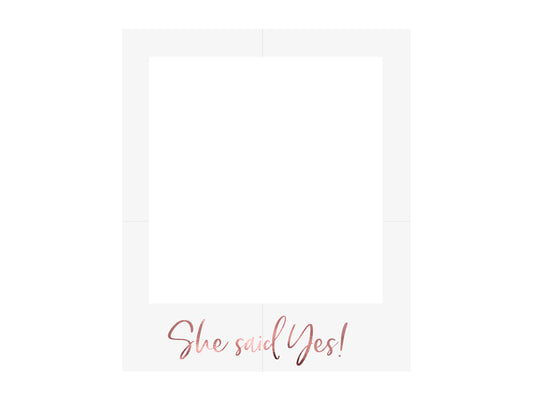 Selfiju rāmis “She said yes” rozā zelta (50 x 59.5 cm)