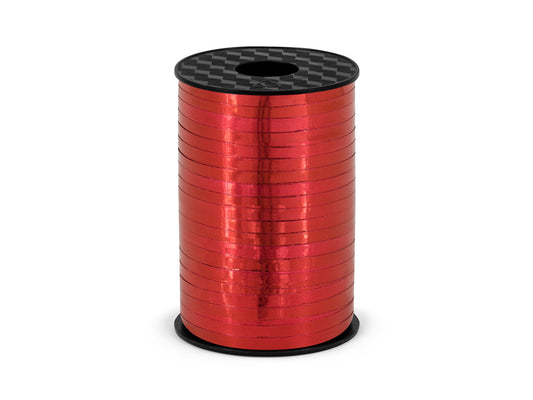 Plastmasas lente baloniem, sarkans-spīdīgs, 5mm/225m