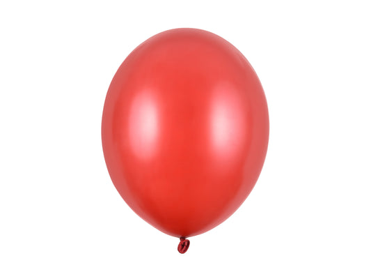 Baloni “Strong” 30 cm, metāliski magoņu sarkans