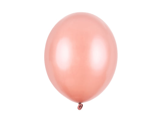 Baloni “Strong” 30 cm, metāliski rozā zelta krāsā