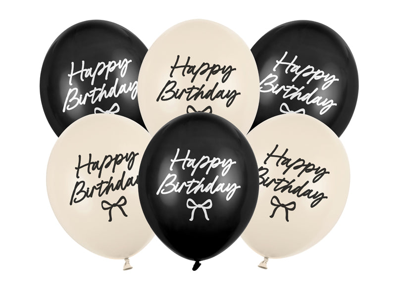 Baloni “Happy Birthday” ar bantēm