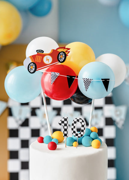 "Sacīkšu auto fanu ballīte" gatavais ballīšu komplekts (54 produkti)