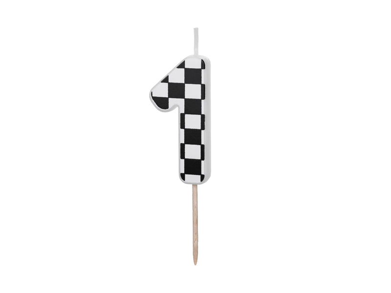 Dzimšanas dienas svecīte auto sacīkšu tematikā, cipara augstums 5.5cm