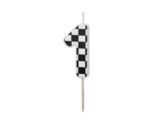Dzimšanas dienas svecīte auto sacīkšu tematikā, cipara augstums 5.5cm