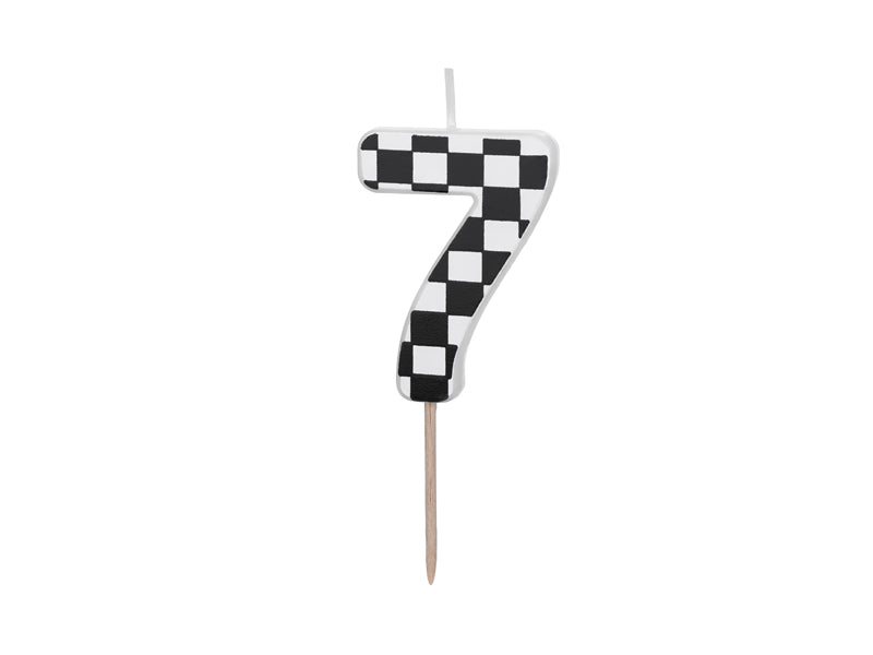 Dzimšanas dienas svecīte auto sacīkšu tematikā, cipara augstums 5.5cm