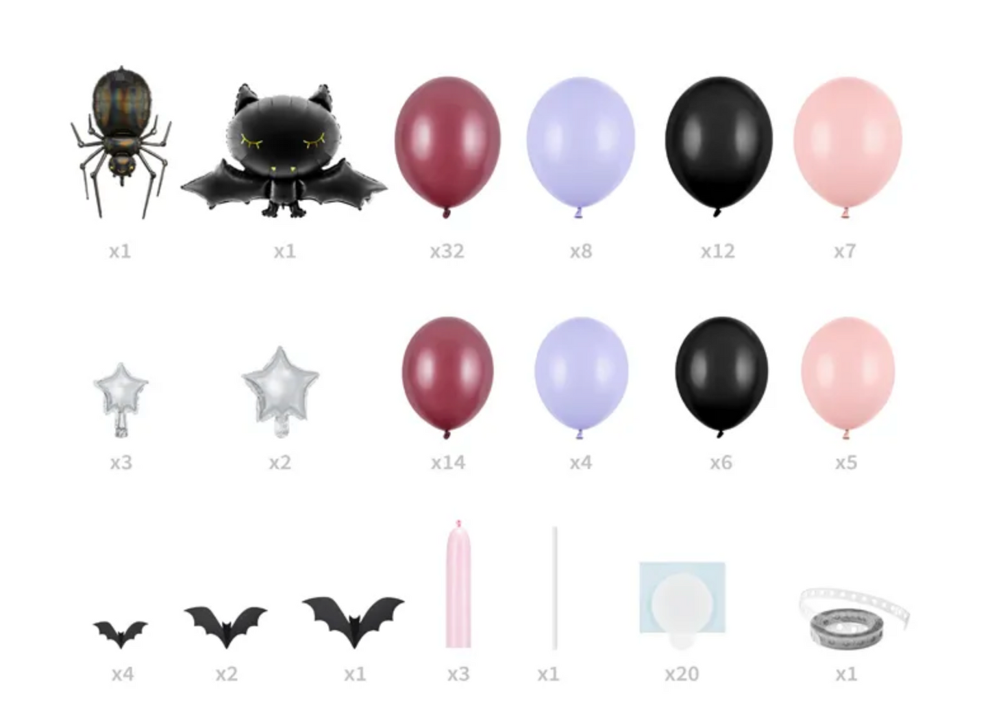 Halloween balonu virtene Candy – Pilns dekorāciju komplekts Helovīna