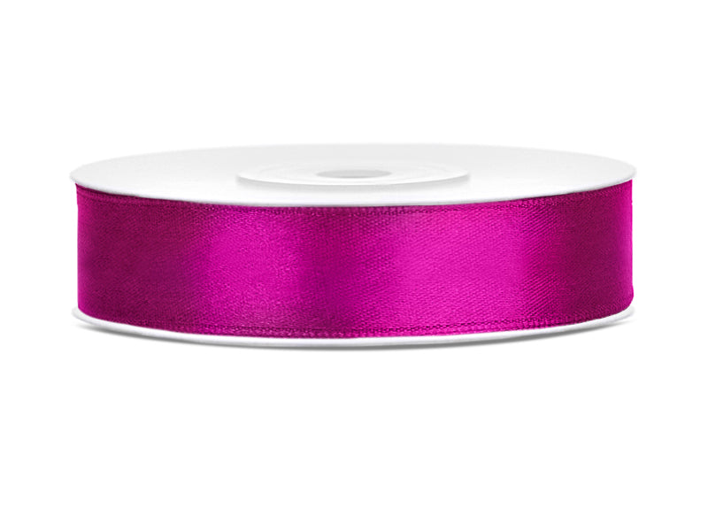 Satīna lente, Fuksija, platums 12 mm / garums 25 m