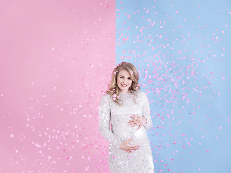 "Gender Reveal" konfeti kanons rozā (60 cm) – dzimuma atklāšanai